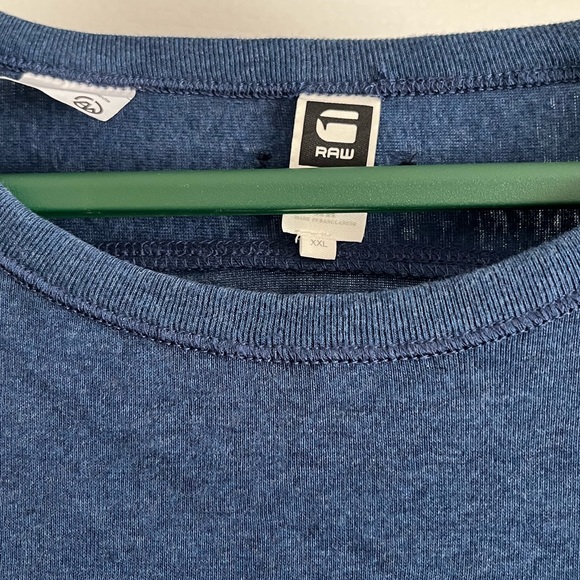 G-Star Long Sleeve Top, Blue, size XXL fits like an XL - Picture 2 of 4